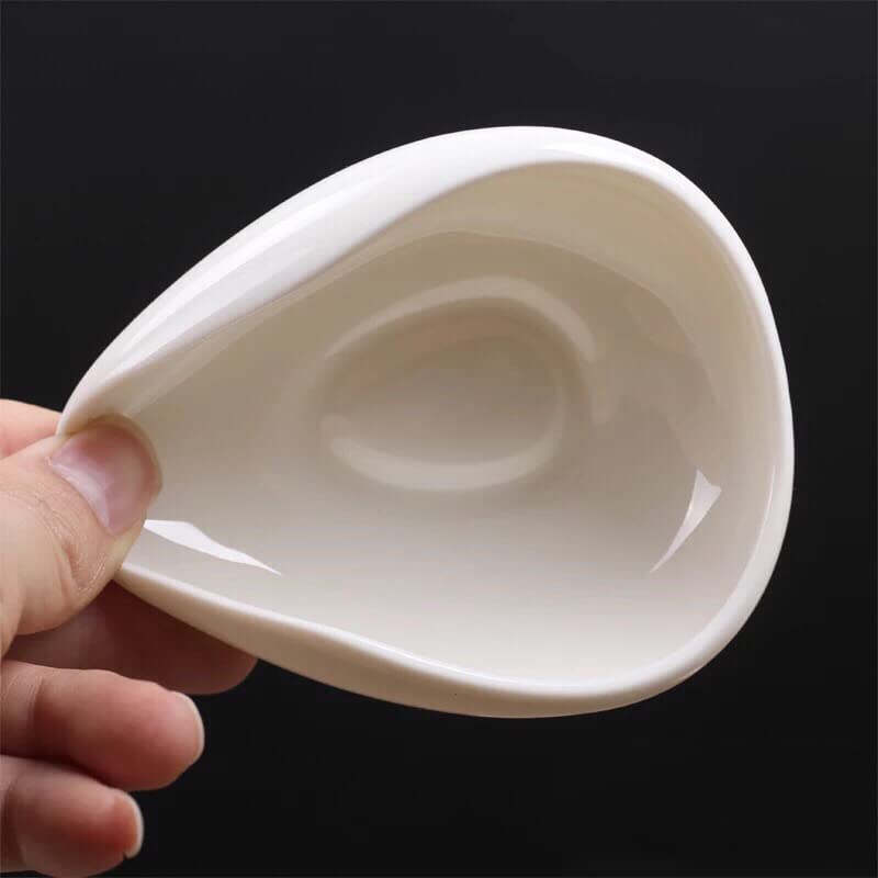  Coffee Beans Dosing Cup,Weigh Coffee Bean Container,Pure White Ceramic Tea Vessel,Loose Tea And Flower Petals Tea Set,Well Made Cha He