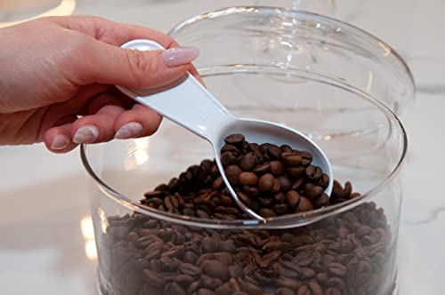 - Plastic Coffee Scoops (15ml & 30ml) Set Of 2 | Made In USA (White)