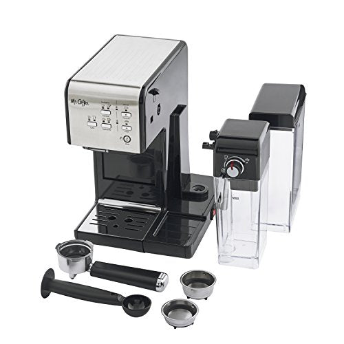 Mr. Coffee® Espresso And Cappuccino Machine, Programmable Coffee Maker With Automatic Milk Frother And 19-Bar Pump, Stainless Steel