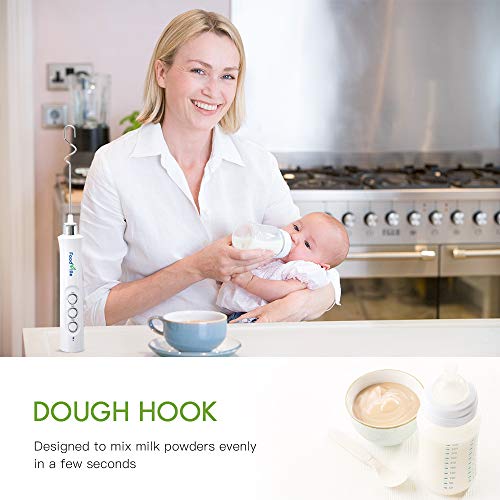  MF09 Rechargeable Milk Frother Handheld Foam Maker With 3 Stainless Whisk And Travel Case And Charging Base For Cappuccino, Latte, Protein Powder