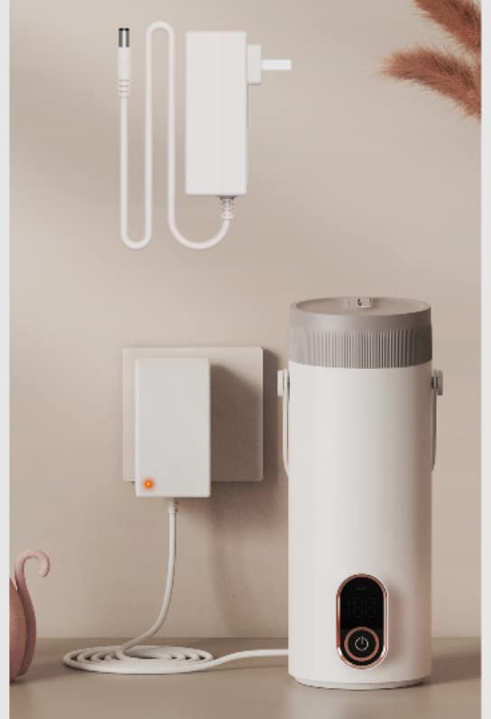  Rechargeable Electric Kettle Travel Tea Kettle,4 Variable Presets Water Boiler Automatic Shut Off Coffee Kettle,400ml Portable Kettle Personal Tea Maker