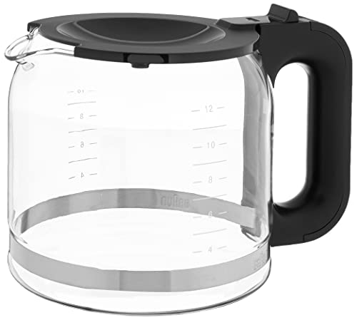  Braun Replacement Carafe Coffee Maker, 12-cup, Glass & Gold Tone Permanent Coffee Filter, Reusable #4 Cone Shaped, No Paper Filter Needed, Fits Coffee Makers Series 7 & Series 9, BRSC002,Black