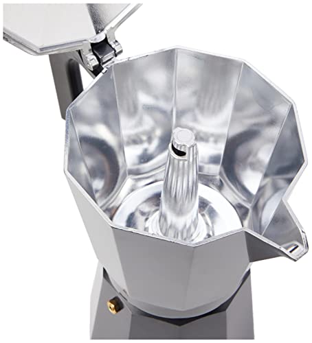  Monix Vitro Noir Aluminium Non-Stick 12 Cups Coffee Maker, 30 X 30 X 30 Cm, Black