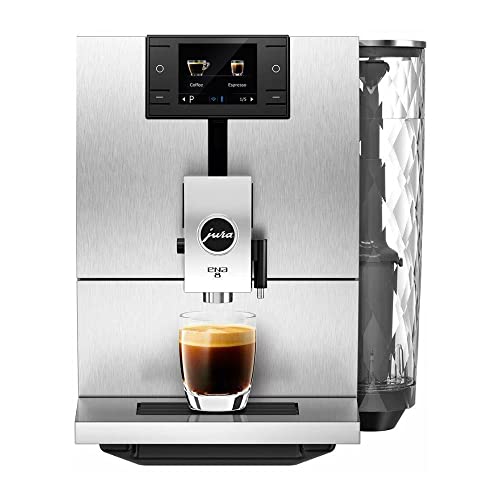 Jura ENA 8 Signature Line Automatic Coffee Machine With 2 Cup And Saucers, Filter Cartridge, Large And Small Coffee Canisters Bundle (6 Items)