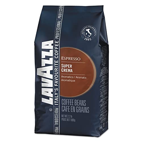 LAVAZZA Super Crema Espresso Medium Roast Whole Bean Coffee, 2.2-pound Bag 2-pack
