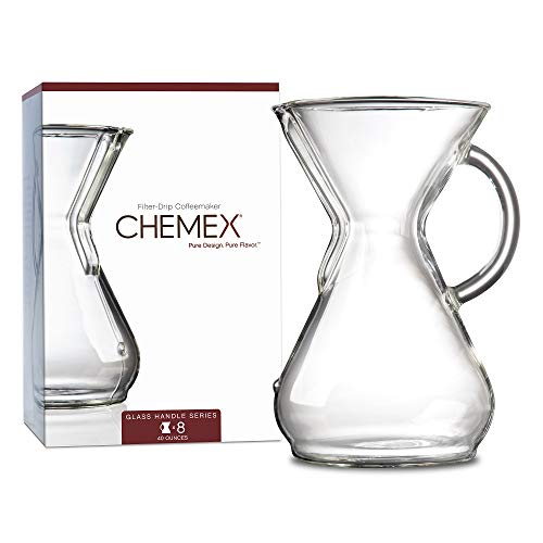  Pour-Over Glass Coffeemaker - Glass Handle Series - 8-Cup - Exclusive Packaging