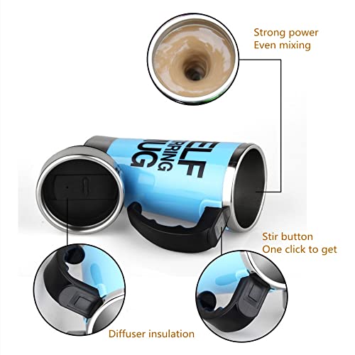  Self Stirring Mug Stainless Steel Automatic Mixing Cup Lazy Smart Mixer For Blender Cup For Coffee Milk Protein Powder Office