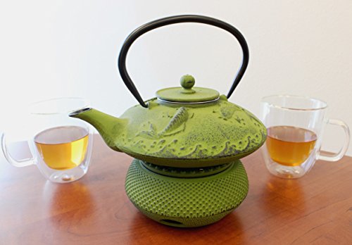  Green Hobnail Small Dot Japanese Cast Iron Tetsubin Teapot Candle Warmer(F15364-1)~ We Pay Your Sales Tax