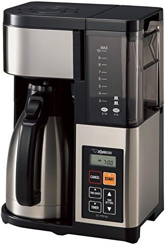 EC-YTC100XB Coffee Maker, 10-Cup, Stainless Steel/Black