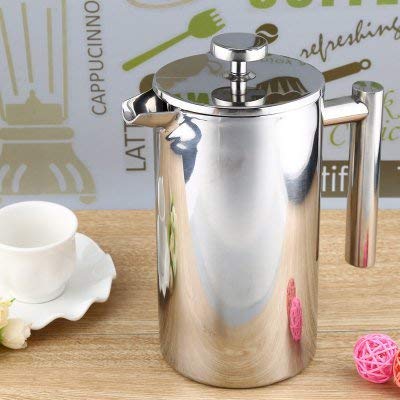  ® 800 Ml Stainless Steel Insulated Coffee Tea Maker With Filter Double Wall (Silver)