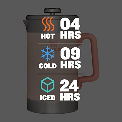 Stanley French Press 48oz With Double Vacuum Insulation, Stainless Steel Wide Mouth Coffee Press, Large Capacity, Ergonomic Handle, Dishwasher Safe