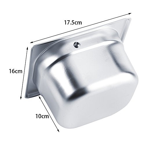  Stainless Steel Coffee Knock Box, Professional Coffee Maker Machine Holder Container Knock Box With Deep Bowl / Durable Rubber Stem, Silver