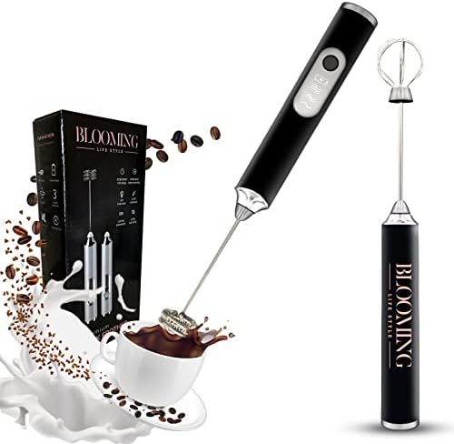  Powerful Milk Frother For Coffee With Upgraded Titanium Motor - Handheld Frother Electric Whisk, Milk Foamer, Mini Mixer And Coffee Blender Frother For Latte, Matcha, No Stand