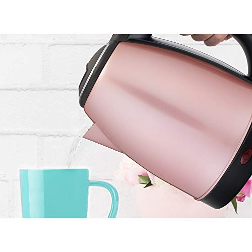  Arker Electric Tea Kettle - Cordless Kettle Stainless Steel Hot Water Boiler In Rose Gold - 56oz Set Of 1