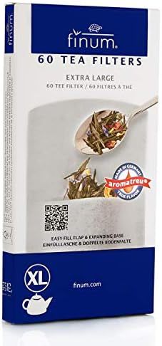  Disposable Paper Tea Filter Bags For Loose Tea, Brown, Large, 100 Count
