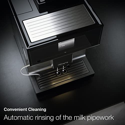 MIELE NEW CM 7750 CoffeeSelect Automatic Wifi Coffee Maker & Espresso Machine Combo, 2.2 Liter Obsidian Black - Grinder, Milk Frother, Cup Warmer, Glass Milk Container, Select From Multiple Beans