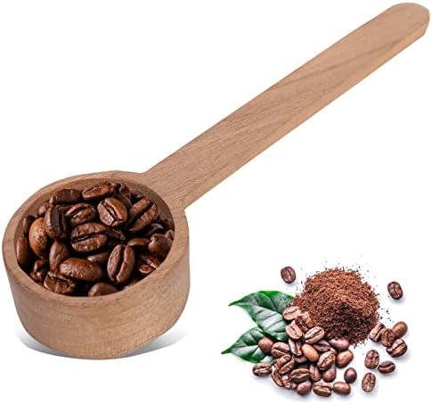  Offee Scoop For Ground Coffee, Black Walnut Wooden Coffee Measuring Spoon For Coffee Beans Or Tea 8g/10g(Long Handle)