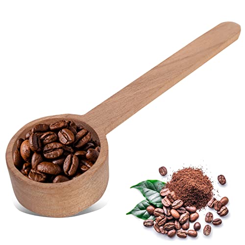  Offee Scoop For Ground Coffee, Black Walnut Wooden Coffee Measuring Spoon For Coffee Beans Or Tea 8g/10g(Long Handle)