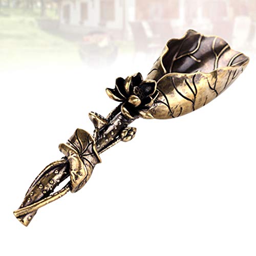  Exceart Copper Tea Scoop Tea Scoop Canister Scoops Coffee Scoop Spoon Small Ice Candy Scoop For Loose Tea Leaves Coffee Bean Candy Milk Powder Spicy Tea Measuring Scoop