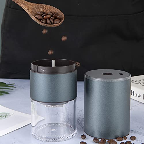 Ortable Electric Coffee Grinder For Beans, Spices And More, Burr Grinder, Quieter, Adjustable Coarse And Fine Grinding, USB Rechargeable, Removable Chamber, 4 Cups (SS-Dark Green)