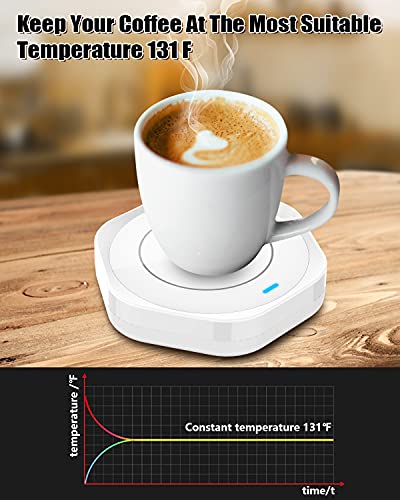  Coffee Warmer, Coffee Mug Warmer With Smart Sensor Switch, Coffee Cup Warmer For Desk，Thermostatic Electric Mug Warmer For Heating Coffee, Beverage, Milk, Tea, White