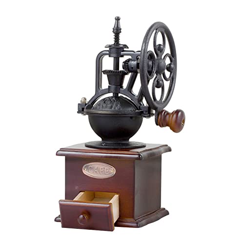  Manual Coffee Grinder,Hand Crank Coffee Grinders Vintage Style Hand Coffee Grinder Roller Classic Coffee Mill, Bean Grinder,Roller Grain Mill Cast Iron Hand Crank, Adjustable Grinding Of Thickness