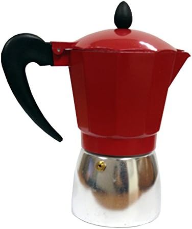  USA Red Aluminum Stovetop 6-cup Classic Italian And Cuban Espresso Maker (B120-43T)