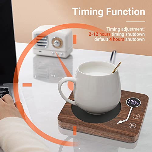  Offee Mug Warmer, CEROBEAR Mug Warmer For Desk 3 Temperature Control 130℉/150℉/170℉, Cup Warmer With Auto Shut Off For Coffee Milk Tea Beverage