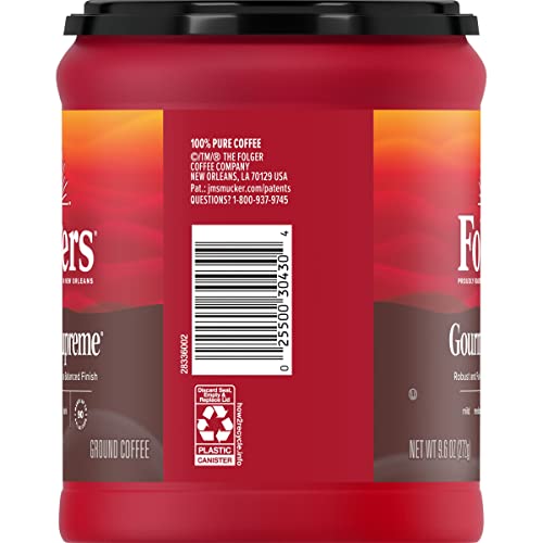  Gourmet Supreme Medium Dark Roast Ground Coffee, 9.6 Ounces (Pack Of 6)