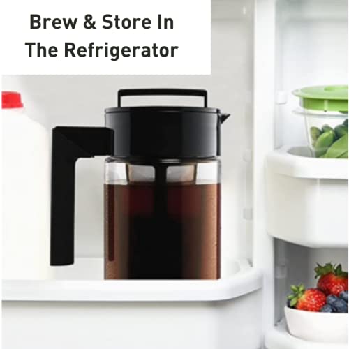  Patented Deluxe Cold Brew Coffee Maker, 1 Quart, Black