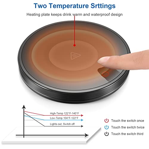  Coffee Warmer, Coffee Cup Warmer For Desk With Auto Shut Off, Electric Mug Warmer For Tea Coffee Milk, Great Gift For Family Friend Colleague