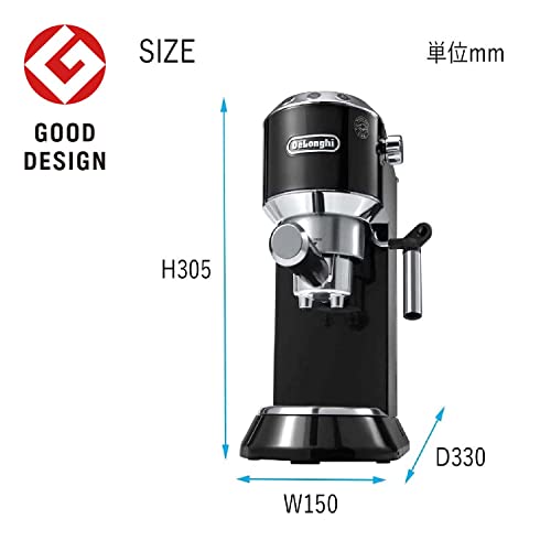 De'Longhi "DEDICA" Espresso Cappuccino Maker EC680BK (BLACK)【Japan Domestic Genuine Products】