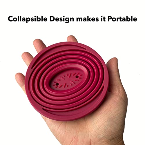  Collapsible Pour Over Coffee Dripper For Camp Coffee, Reusable Silicone Coffee Filter Holder For Camping Red