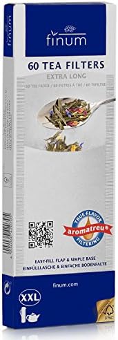  Disposable Paper Tea Filter Bags For Loose Tea, Brown, Large, 100 Count