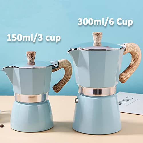  Tovetop Espresso Maker, 3 Espresso Cup Moka Pot - 5 Oz Italian Coffee Maker, Manual Cuban Coffee Percolator Machine Italian Espresso Greca Coffee Maker For Cappuccino Or Latte