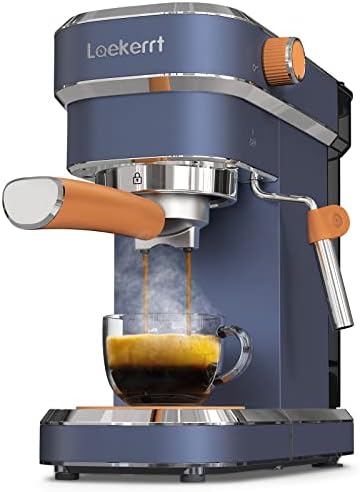  Espresso Machine 20 Bar Espresso Maker CMEP01 With Milk Frother Steamer, Home Expresso Coffee Machine For Cappuccino And Latte (Navy Blue, Stainless Steel) Gift For Coffee Lovers, Father