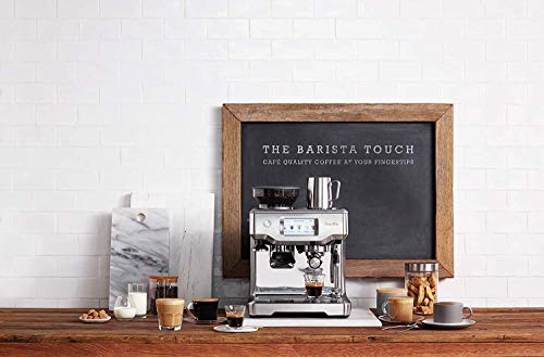 Breville Barista Touch BES880BSS Stainless Steel Espresso Machine W/ Touchscreen Controls + Built-In Grinder + Knock Box Mini