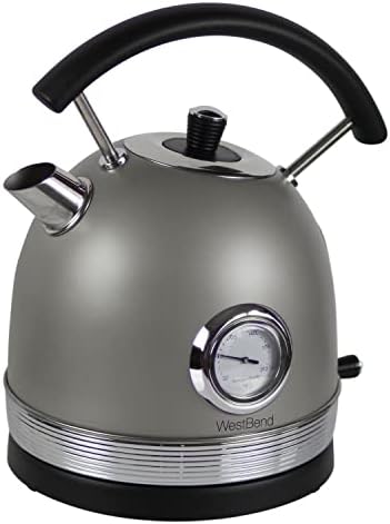  Electric Kettle Retro-Styled Stainless Steel 1500 Watts With Auto-Shutoff & Boil-Dry Protection, 1.7-Liter, Blue