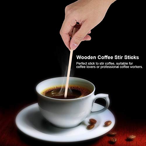  19cm Coffee Stirrers, Wooden Tea Hot Drinks Coffee Stir Sticks Corn Candy Stick With Individually Paper Wrapped