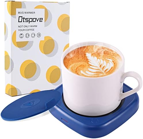  Offee Mug Warmer - Candle Warmer Plate, Coffee Warmer For Desk With 2 Temperature Settings, Electric Coffee Cup Warmer, Auto Shut Off Tea Warmer, Beverage Warmer,Mug Heater Blue