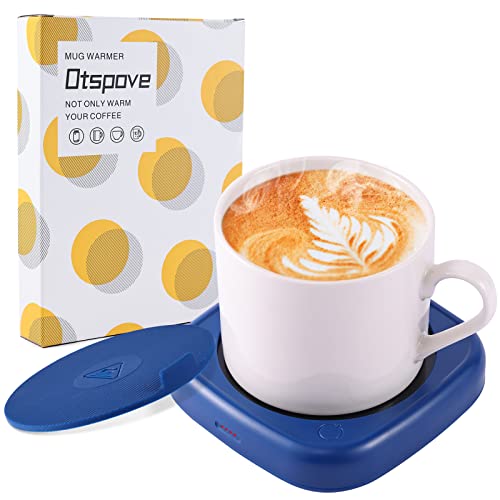  Offee Mug Warmer - Candle Warmer Plate, Coffee Warmer For Desk With 2 Temperature Settings, Electric Coffee Cup Warmer, Auto Shut Off Tea Warmer, Beverage Warmer,Mug Heater Blue
