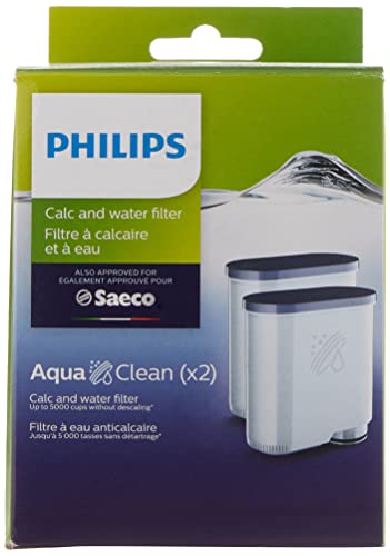  Hilips 3200 Series Fully Automatic Espresso Machine W/LatteGo, Black, EP3241/54 & Philips Saeco AquaClean Filter 2 Pack, CA6903/22