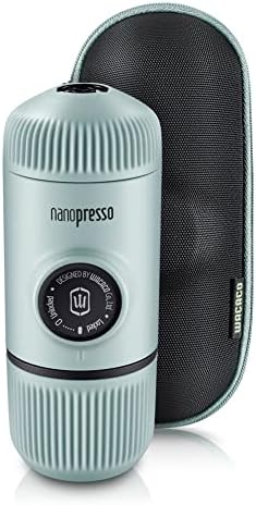 Wacaco Nanopresso Portable Espresso Maker Bundled With Nanopresso Protective Case, Upgrade Version Of Minipresso, 18 Bar Pressure, Extra Small Travel Coffee Maker, Manually Operated