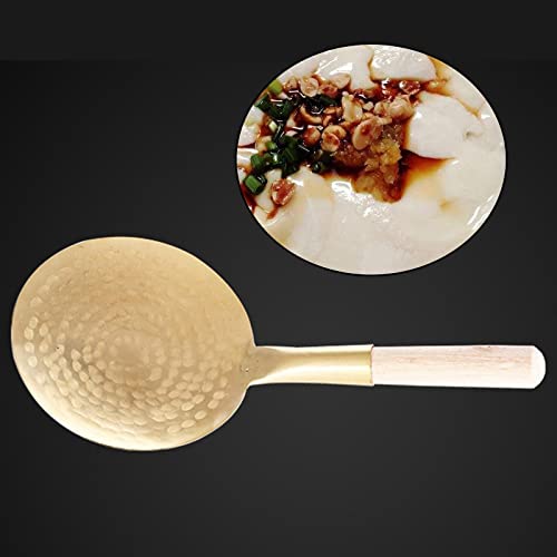  2pcs Household Copper Tofu Scoop Bean Curd Spoon Resuable Portable Washable