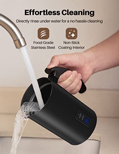  Milk Frother,Electric Foam Maker Stainless Steel Milk Steamer With Hot&Cold Milk Functionality Automatic Foam Electric Milk Warmer Silent Operation For Coffee, Latte, Hot Chocolates, Cappuccino