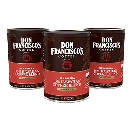  Hawaiian Blend Ground Coffee (3 X 12 Oz Cans)