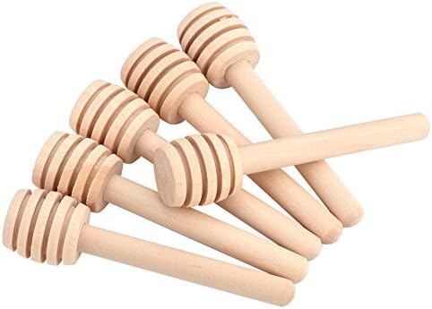  Honey Dipper Sticks, 50Pcs/set Household Wooden Mini Jam Honey Dipper Jar Dispensing Collecting Stirring Rod Stick(15cm / 5.9inch)