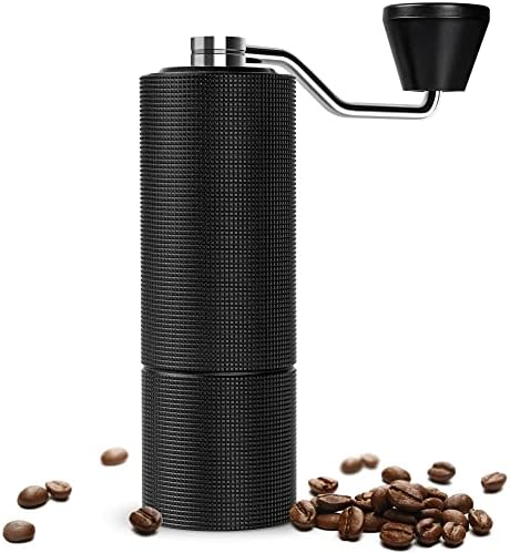  Chestnut C3 PRO Manual Coffee Grinder, Stainless Steel Conical Burr Coffee Grinder, Hand Coffee Grinder With Foldable Handle And Adjustable Setting, For Espresso To French Press - Black