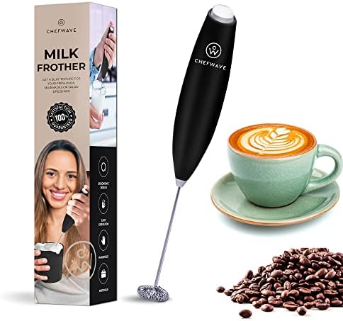  Wave | Powerful Electric Milk Frother With Stand | Milk Frother Handheld Drink Mixer And Matcha Whisk| BATTERIES INCLUDED!drink Mixer Handheld | Hand Frother, Electric Stirrer Coffee Mixer Wand