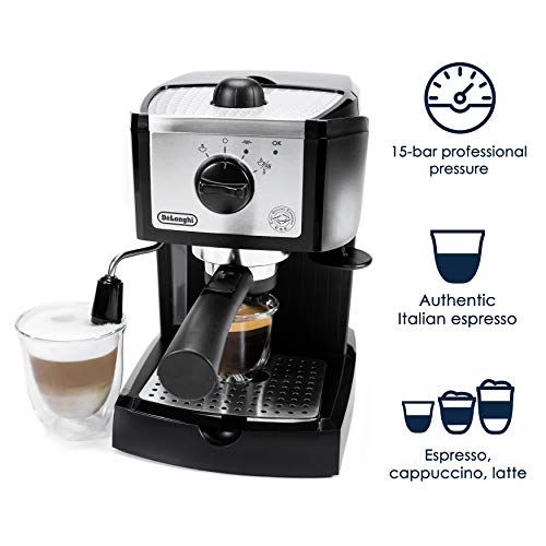 De'Longhi EC155 15 Bar Espresso And Cappuccino Machine, Black